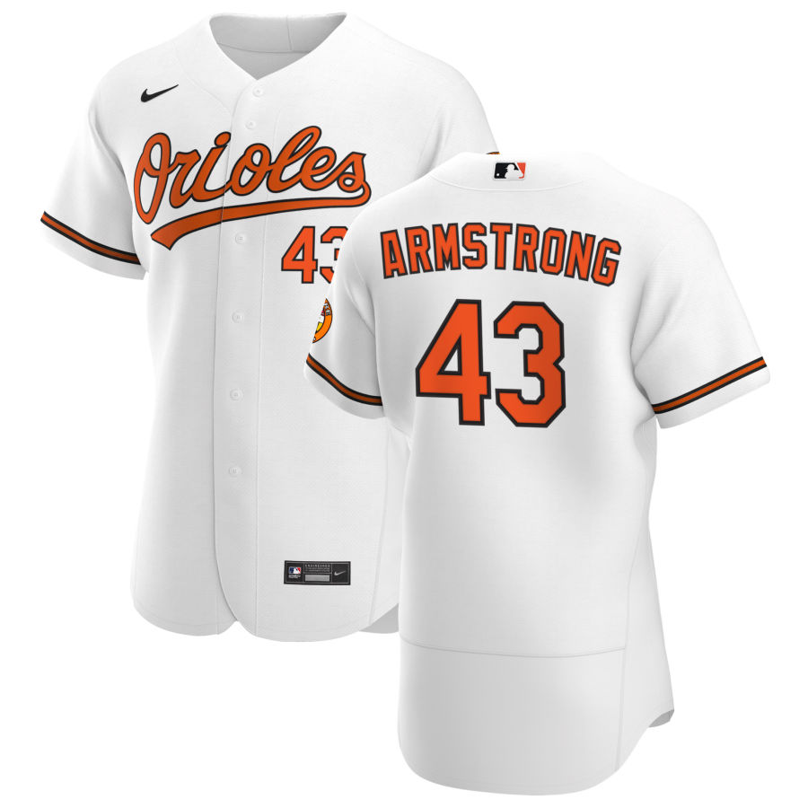 Baltimore Orioles 43 Shawn Armstrong Men Nike White Home 2020 Authentic Player MLB Jersey